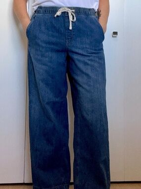 GAP Denim High-Rise Wide-Leg Pull-On Jeans